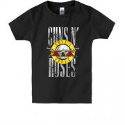 Дитяча футболка з написом і лого "Guns n` roses"